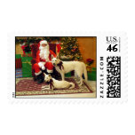 Santa and Dogs postage