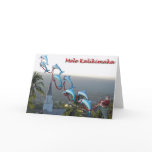 Santa and Dolphins Mele Kalikimaka Card