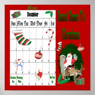 Santa and Friends 1 Countdown To Christmas print
