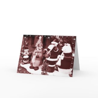 Santa and Friends card