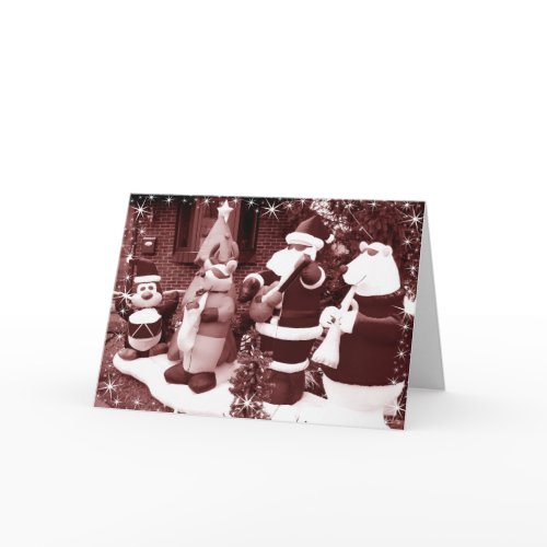 Santa and Friends card