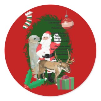 Santa and Friends sticker