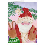 santa and furry friends greeting cards