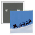 Santa and his reindeer buttons