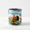 SANTA AND HIS REINDEER HELPED BY THE AA mugs
