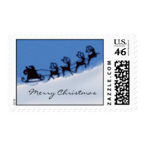Santa and his reindeer postage by aslentz Santa and his reindeer postage