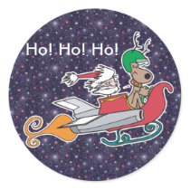 Santa and his Rocket Sleigh stickers by cutechristmas Santa and his Rocket Sleigh stickers
