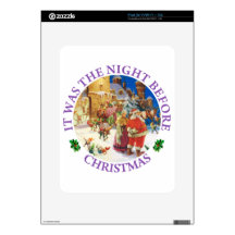 Santa and Mrs. Claus on the Night Before Christmas Decals For The iPad
