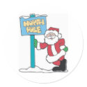 Santa and North Pole Sign stickers