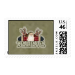 Santa and Reindeer Believe Postage