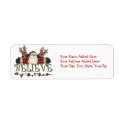 Santa and Reindeer Believe Return Address Labels
