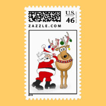 Santa and Reindeer Friend Christmas Stamp! by graphicdoodles Santa and Reindeer Friend Christmas Stamp!