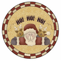 Santa and Reindeer Ornament photo sculptures by christmas_tshirts Santa and Reindeer Ornament photo sculptures