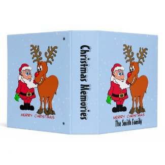 Santa and Rudolph Christmas Binder binder