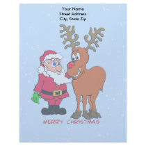 Santa and Rudolph Christmas Letterhead