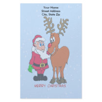 Santa and Rudolph Christmas Stationery