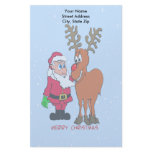 Santa and Rudolph Christmas Stationery