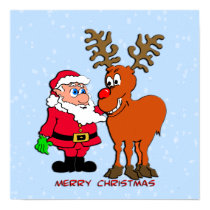 Santa and Rudolph Poster posters by MindDesignGrafx Santa and Rudolph Poster posters