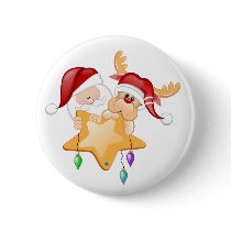 Santa and Rudy Star buttons