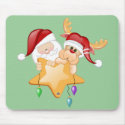 Santa and Rudy Star mousepads by Kadoodles Santa and Rudy Star mousepads