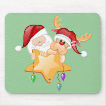 Santa and Rudy Star mousepads