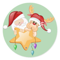 Santa and Rudy Star stickers