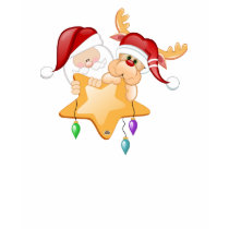 Santa and Rudy Star t-shirts by Kadoodles Santa and Rudy Star t-shirts
