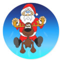 Santa and Smooshy stickers by cimmerrian Santa and Smooshy stickers