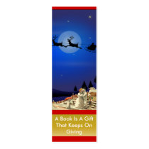 Santa and Snowman Family Bookmark Business Card Templates