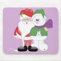Santa and Snowman mousepads by Kadoodles Santa and Snowman mousepads