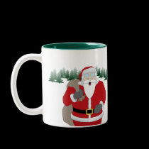 Santa and Snowman mugs