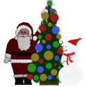 Santa and Snowman Ornament photosculpture