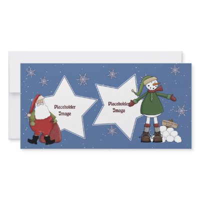 Santa and Snowman Photo Card by Christmas_Store