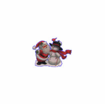 santa and snowman photo cutouts