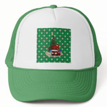 Santa and the Christmas Tree Mesh Hat