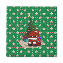 Santa and the Christmas Tree Refrigerator Magnets