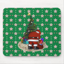 Santa and the Christmas Tree Mouse Pads