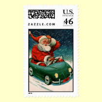 Santa and the e-car stamps