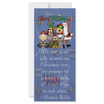Santa and the gang custom rack card
