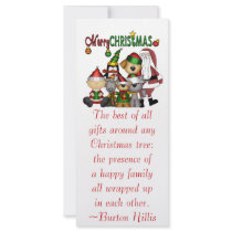 Santa and the gang full color rack card