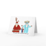 Santa and the Rabbi make peace cards
