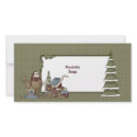 Santa, Angel, Reindeer, Sledge and Trees photo cards