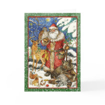 SANTA & ANIMAL FRIENDS CARD