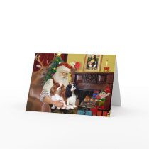 Santa At Home  Cavalier King Charles (two) cards