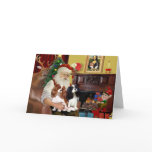 Santa At Home  Cavalier King Charles (two) cards