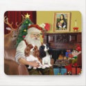 Santa At Home  Cavalier King Charles (two) mousepads