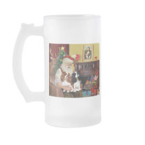 Santa At Home  Cavalier King Charles (two) mugs