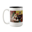 Santa At Home  Cavalier King Charles (two) mugs