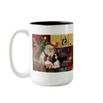 Santa At Home  Cavalier King Charles (two) mugs