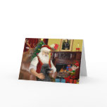 Santa At Home - Poodle (Standard black)